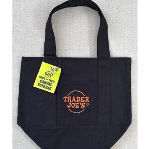 Trader Joe's Mini Canvas Bag, Black limited edition